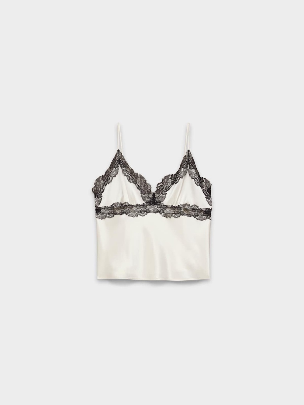 nwot TEN Babaton Foxtrot lace cami light birch/blk M